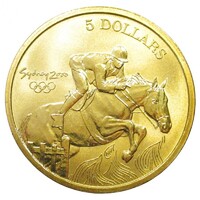 Ausztrália,5 dollars 2000 - Sydney Olimpia - Lovaglás aUNC+ ötvözet