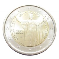 Vatican, 2 Euro 2022 - 125th Anniversary of Pope VI. Pius's Birth UNC+ Alloy