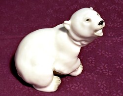 Lomonoszov porcelán jegesmedve 12cm magas