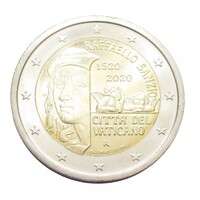 Vatikán,2 euro 2020 - Raffaello Sanzio festő aUNC+ ötvözet