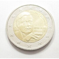 Németország,2 euro 2018 A - Helmut Schmidt kancellár aUNC+ ötvözet