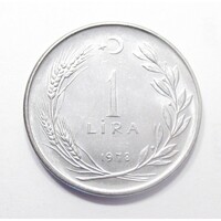 Törökország,1 lira 1978 aUNC+ vas