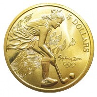 Ausztrália,5 dollars 2000 - Sydney Olimpia - Hoki aUNC+ ötvözet