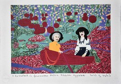 DrMáriás - II. Erzsébet és Geronazzo Mária titokban egyeztet 30 x 42 computer print, merített papír