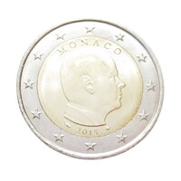 Monaco,2 euro 2015 aUNC+ ötvözet