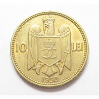 Romania, 10 lei 1930 - King's Norton aUNC+ alloy
