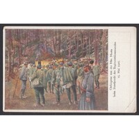 Németország,Olasz front - Matajur hegység - Foglyok az ezredparancsnokságon 1916