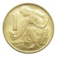 Csehszlovákia,1 koruna 1990 aUNC+ ötvözet
