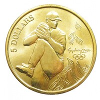 Ausztrália,5 dollars 2000 - Sydney Olimpia - Baseball aUNC+ ötvözet