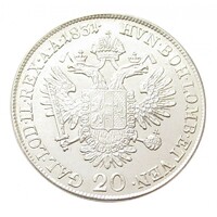 Ausztria,I. Ferenc 20 krajcár 1831 A aUNC+ ezüst 6.68g583