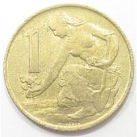 Csehszlovákia,1 koruna 1991 aUNC+ ötvözet