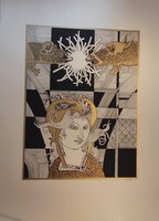 Szász Endre(50x70) – The Passage of Time • The Girl Feeding the Fish • Sunflowers – 3 Pencil Signed Screen Print