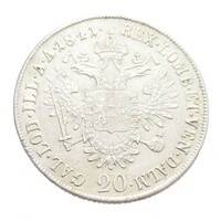 Magyarország,V. Ferdinánd 20 krajcár 1841 E - Nagybánya EF ezüst 6.68g583