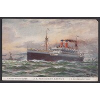USA,S.S. President Arthur óceánjáró gőzhajó - United States Lines 1923