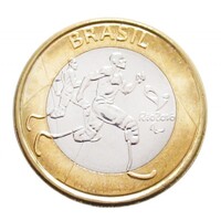 Brazília,1 real 2015 - Riói Olimpia - Paraatlétika aUNC+ ötvözet
