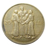 Románia,20 lei 1930 - London EF ötvözet