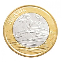 Brazília,1 real 2015 - Riói Olimpia - Parakenuzás aUNC+ ötvözet