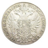 Magyarország,I. Ferenc 1 tallér 1824 B EF+ ezüst 28g833