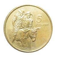 Ausztrália,5 dollars 1990 - ANZAC hadtest aUNC+ ötvözet