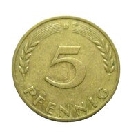 Németország,5 pfennig 1950 D EF vas
