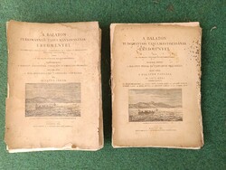 Nagyon ritka 1897 ès 1902  ritka kèt kiadvány Balaton antik könyv