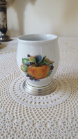 Óntalpas porcelán pohár,tégely