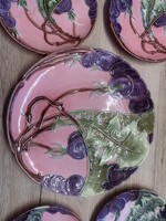 Schütz-Blansko Kerámia Majolica süteményes készlet.
