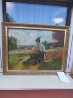 Gitáros fiú festmény