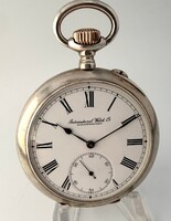 IWC Schaffhausen Cal.52 .800 ezüst zsebóra – 1902, eredeti, frissen szervizelt