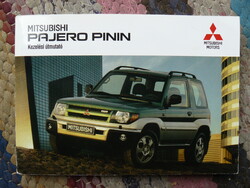Mitsubishi Pajero Pinin kezelési utasítás , gépkönyv
