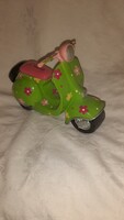 Mattel Barbie Vespa típusú persely játék motor, színes virágmintás díszítéssel   T