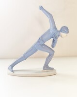 Carl Scheidig Gräfenthal Art Deco gyorskorcsolyázó porcelánfigura – 1930-as évek – ritka modell 1113
