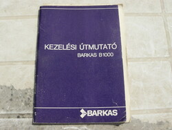 Barkas B1000 eredeti kezelési könyv , gépkönyv