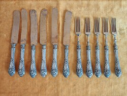 Antique silver-handled cutlery set