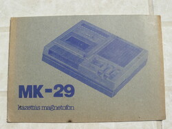 BRG MK 29 kazettás magnetofon kezelési utasítás
