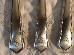 EVŐESZKÖZ - 3 db  -  EZÜSTÖZÖTT - W.MF - PATENT- 90 jelzés - MONOGRAMOS - KÉS
