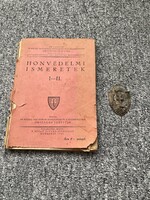 Hagyatékból 1942. erdeti Levente sapkajelvény és Levente képzési köny