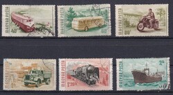 1955. Közlekedés-ipar Pecsételt Bélyegsor