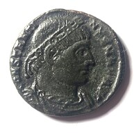 Római Bronz CONSTANTINUS  MAGNUS KAtonák zászlóval (AA29)