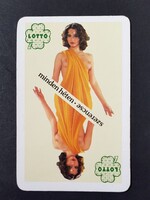Lottó női akt erotikus kártyanaptár 1986
