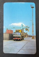 MÁV konténer szállítás Rába kamion kártyanaptár 1986