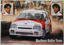 Képeslap, Marlboro Rallye Team, Géczy Attila-Kiss Ferenc (P9)