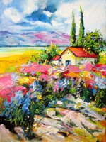 Tuscany II - acrylic painting / Toszkána II - akril festmény