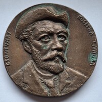 Domonkos Béla: Csontváry Kosztka Tivadar érem, plakett, kisplasztika, dombormű