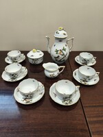 Herendi Rothschild mintás porcelán teáskészlet, teás készlet