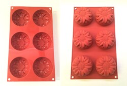Silikomart 6 részes  szilikon muffin sütőforma (SF076)