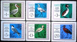 BUL1836-41 / Bulgária 1968 Madarak - Sreburna Természetvédelmi Park bélyegsor postatiszta