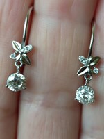 925 Sterling Ezüst Moissanit Fülbevaló – 1,06 Ct - Elegáns Női Ékszer