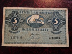 Észtország 5 márka 1919.