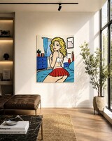 JuKa – Csábító pillantás  – kortárs pop art festmény